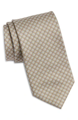 David Donahue Geometric Silk Tie in Dune at Nordstrom