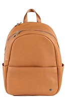 little unicorn Faux Leather Diaper Backpack in Cognac at Nordstrom