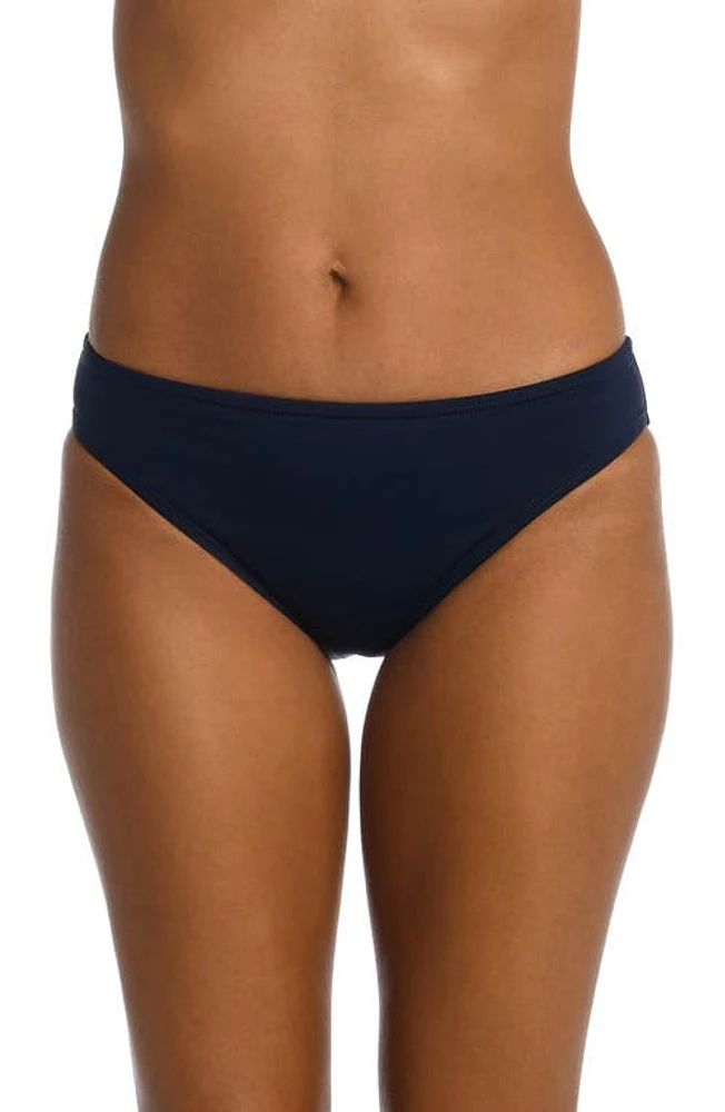 La Blanca Solid Hipster Bikini Bottoms Indigo at Nordstrom,