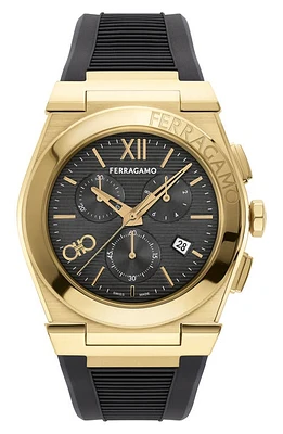 FERRAGAMO Vega Chronograph Silicone Strap Watch