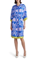 Dries Van Noten Doralia Abstract Print Belted Silk Shirtdress at Nordstrom,