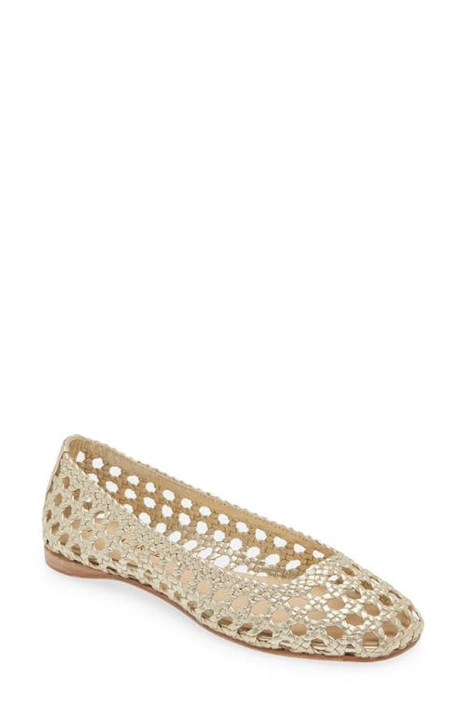 Paloma Barcelo Shell Ballet Flat Champagne at Nordstrom,