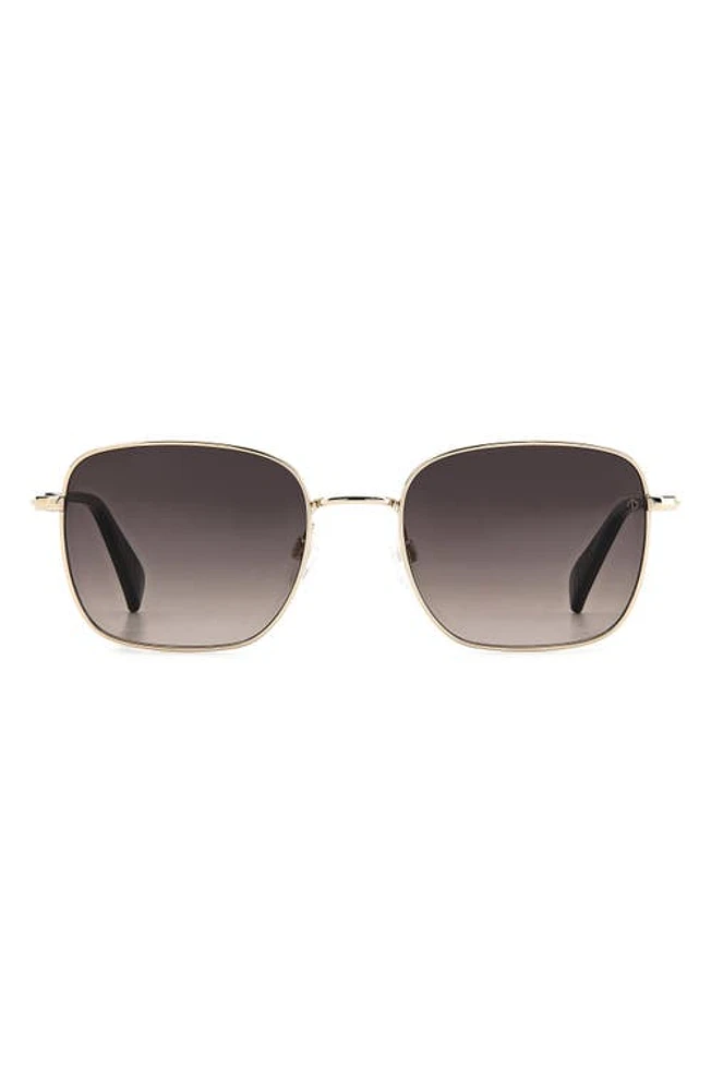 rag & bone 52mm Gradient Square Sunglasses in Gold/Brown Gradient at Nordstrom