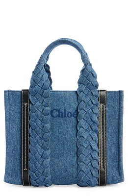 Chloé Small Woody Denim Tote in Denim 45D at Nordstrom