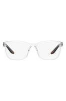 Prada Linea Rossa 57mm Pillow Optical Glasses in Crystal at Nordstrom