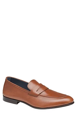 JOHNSTON & MURPHY COLLECTION Taylor Moc Toe Penny Loafer Tan Italian Calfskin at Nordstrom,