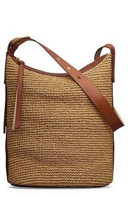 rag & bone Belize Straw Bucket Bag in Natural at Nordstrom