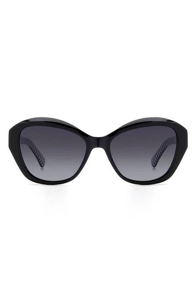 Kate Spade New York aglaia 54mm gradient cat eye sunglasses in Black/Grey Shaded at Nordstrom