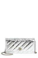 Balenciaga Crush Crossbody Wallet on a Chain in Silver at Nordstrom