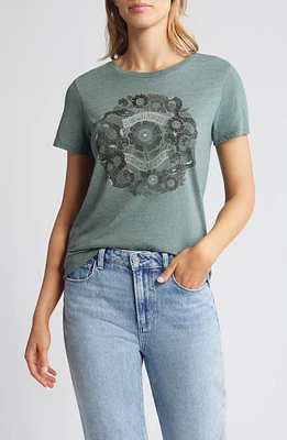 Lucky Brand Be Mindful Be Grateful Snake Graphic T-Shirt in Vintage Jade at Nordstrom, Size X-Small