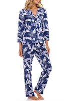 The Lazy Poet Emma Blue Plume Cotton Pajamas at Nordstrom,