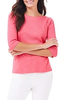 NZT by NIC+ZOE Boat Neck T-Shirt Poppy at Nordstrom,