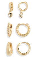 BP. 3-Pair Hoop Earring Set in Gold at Nordstrom