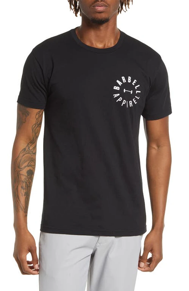 Barbell Apparel The Full Circle Cotton Blend Graphic Tee Black at Nordstrom,