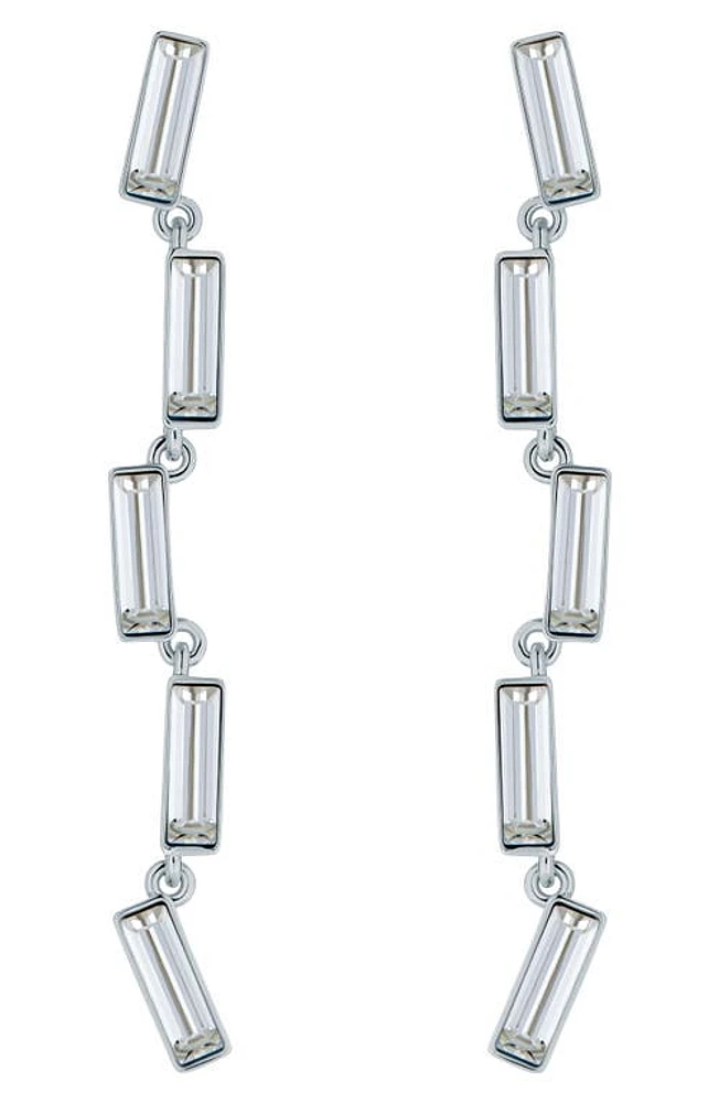 Ted Baker London Crysel Baguette Cubic Zirconia Drop Earrings in Silver Tone/Clear Crystal at Nordstrom