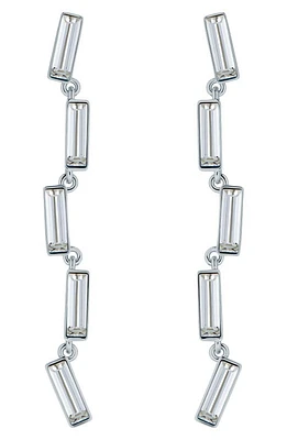 Ted Baker London Crysel Baguette Cubic Zirconia Drop Earrings in Silver Tone/Clear Crystal at Nordstrom