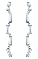 Ted Baker London Crysel Baguette Cubic Zirconia Drop Earrings in Silver Tone/Clear Crystal at Nordstrom