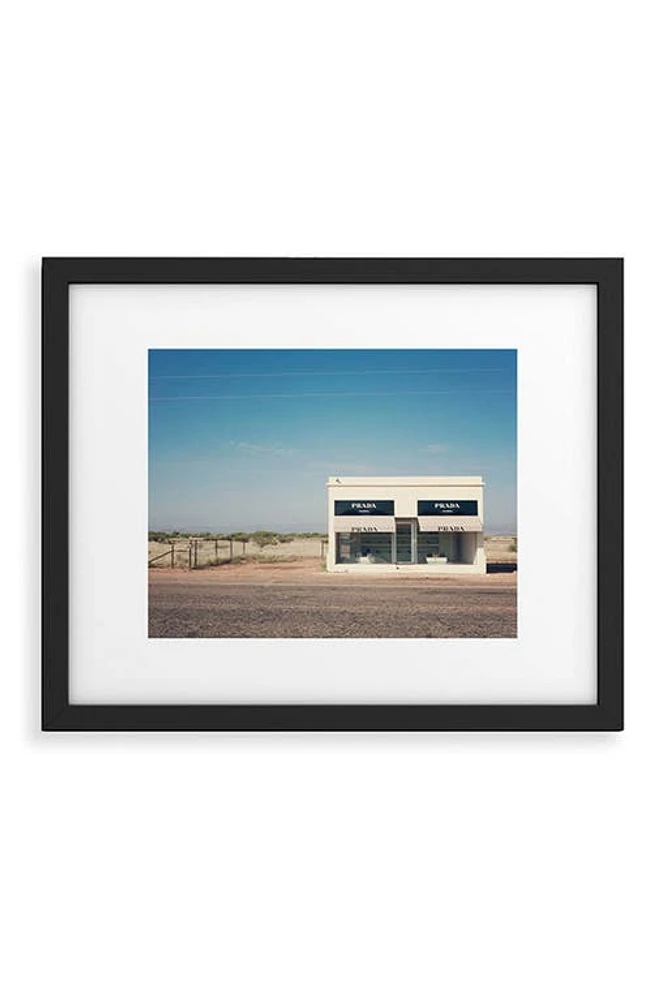 Deny Designs Irony in West Texas Framed Art Print in Blue at Nordstrom