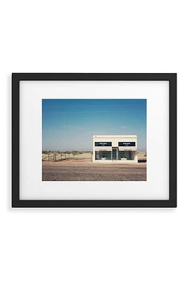 Deny Designs Irony in West Texas Framed Art Print in Blue at Nordstrom