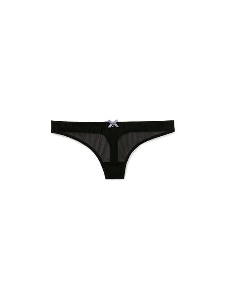 Adore Me Ella Thong Panties Black at Nordstrom,