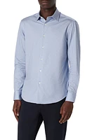 Bugatchi James OoohCotton Diamond Print Button-Up Shirt Air Blue at Nordstrom,