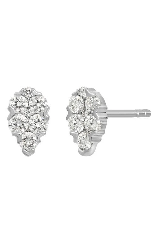 Bony Levy Mika Cluster Pear Diamond Stud Earrings in 18K White Gold at Nordstrom