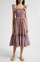 MILLE Olympia Smocked Midi Dress at Nordstrom,