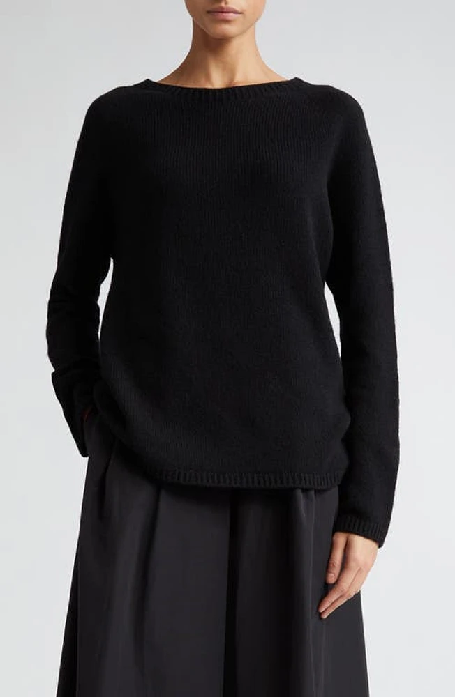 Max Mara George Wool & Cashmere Blend Sweater Black at Nordstrom,