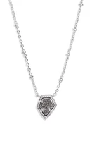 Kendra Scott Tess Station Chain Pendant Necklace in Silver/Platinum Drusy at Nordstrom