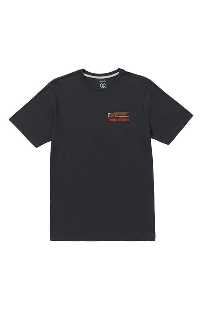 Volcom Take It Higher Graphic T-Shirt Washed Black Heather at Nordstrom,