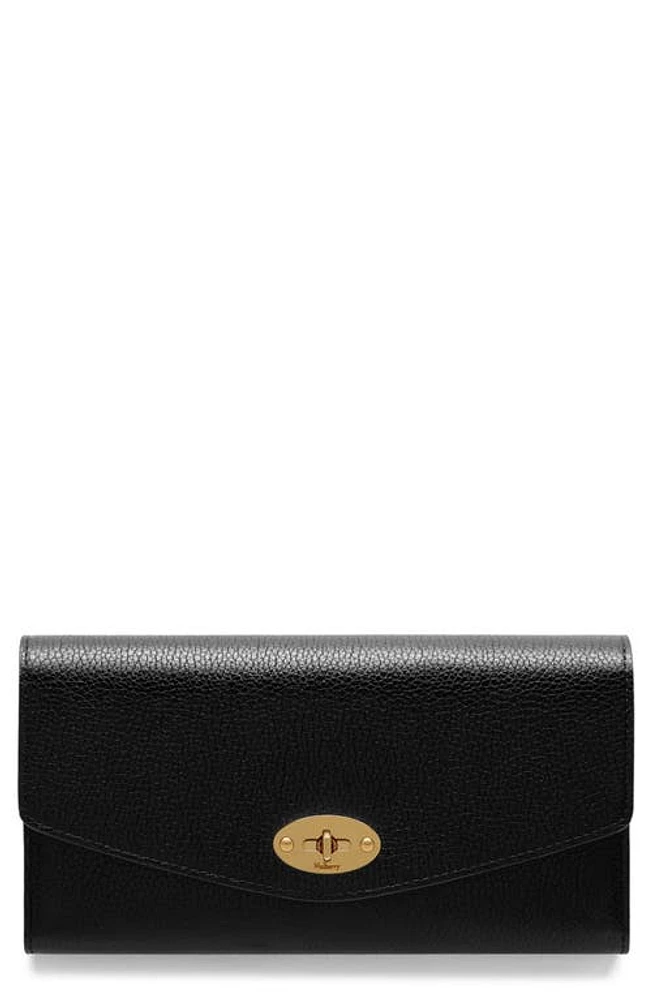 Mulberry Darley Leather Continental Wallet in A100 Black at Nordstrom