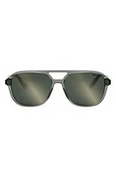 InDior N1I 57mm Navigator Sunglasses in Grey/Smoke Mirror at Nordstrom