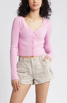 BP. Rib Crop Cardigan at Nordstrom,