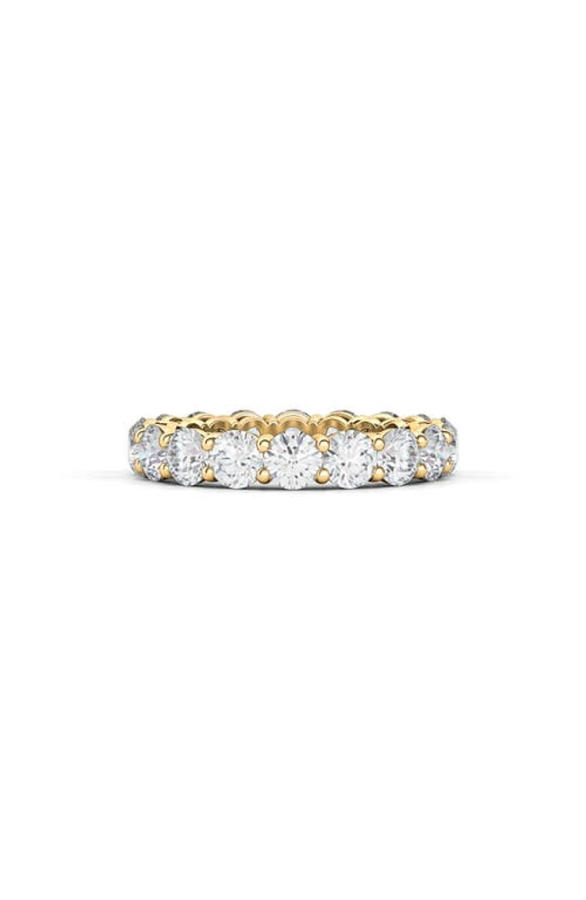 HauteCarat Round Cut Lab Created Diamond 18K Gold Eternity Band Ring in Gold at Nordstrom