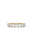 HauteCarat Round Cut Lab Created Diamond 18K Gold Eternity Band Ring in Gold at Nordstrom