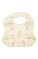 Mushie Silicone Bib in Pink Flowers at Nordstrom