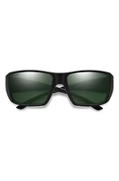 Smith Guides Choice 63mm ChromaPop Polarized Oversize Square Sunglasses in Matte Black /Gray Green at Nordstrom