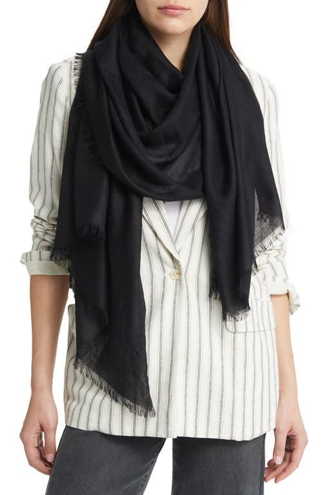 Nordstrom Cashmere & Silk Wrap in Black at Nordstrom