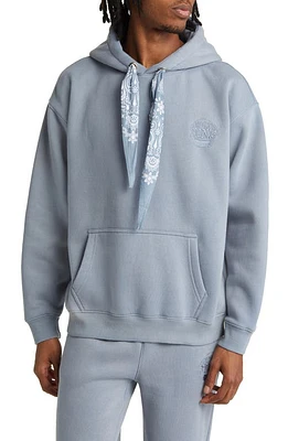 CONEY ISLAND PICNIC Oversized Cowboy Bandana Hoodie in Sleet at Nordstrom, Size Medium