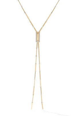 Lana Diamond Tag Lariat Necklace in Yellow Gold at Nordstrom, Size 16