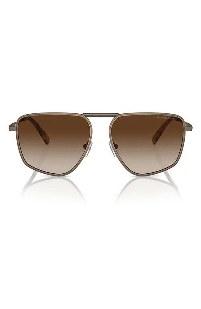 Michael Kors Silverton 58mm Pilot Sunglasses in Brown Gradient at Nordstrom