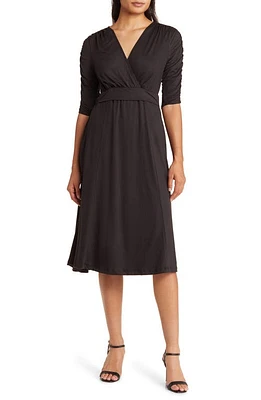 Kiyonna Gabriella A-Line Dress in Black Noir at Nordstrom, Size Small