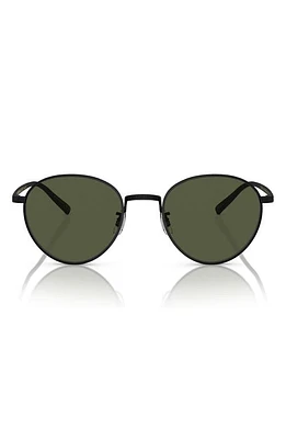 Oliver Peoples Rhydian 49mm Round Sunglasses in Matte Black at Nordstrom