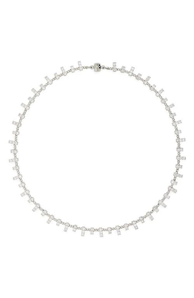 Luv AJ The Pavé Bar Chain Necklace in Silver at Nordstrom