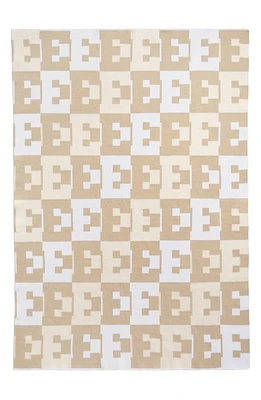 BaubleBar On Repeat Letter Blanket in Neutral-C at Nordstrom, Size Medium