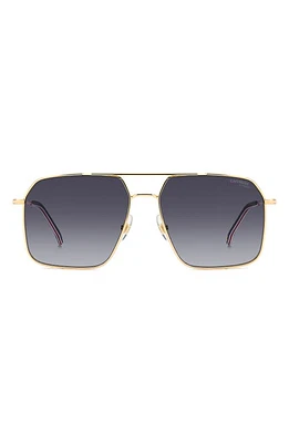 Carrera Eyewear 59mm Gradient Aviator Sunglasses in Gold/Grey Shaded at Nordstrom