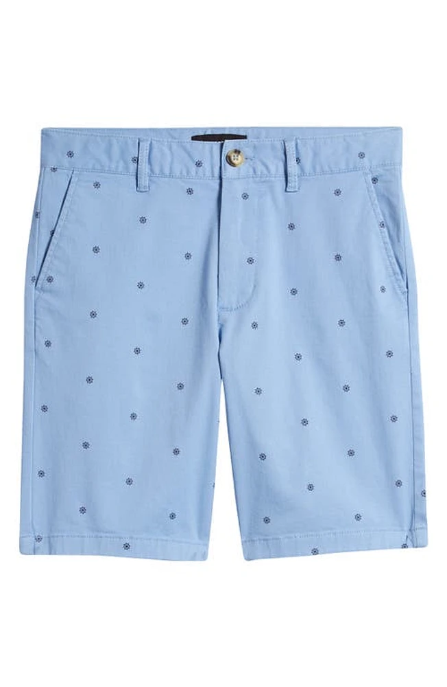 Nordstrom Kids' Print Chino Shorts Blue Frozen Sailor Wheel at Nordstrom,