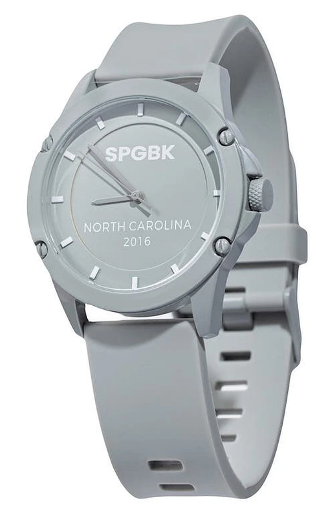 SPGBK Watches Gray's Creek Silicone Strap Watch, 42mm at Nordstrom