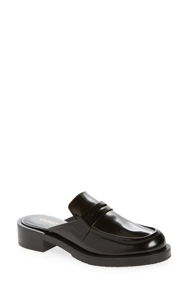 Stuart Weitzman Palmer Bold Loafer Mule Black at Nordstrom,