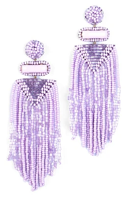 Deepa Gurnani Jody Beaded Tassel Earrings in Lavender at Nordstrom